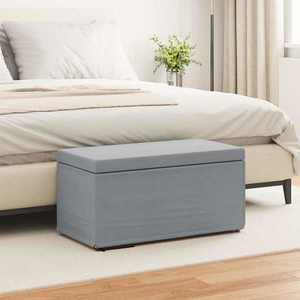 vidaXL Taburet Gri deschis 81 x 41 x 40 cm Stofă și lemn prelucrat imagine