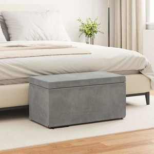 vidaXL Taburet Gri deschis 81 x 41 x 40 cm Catifea și lemn stratificat imagine