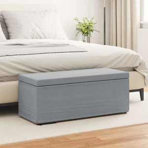 vidaXL Taburet Gri deschis 101 x 41 x 40 cm Stofă și lemn prelucrat imagine