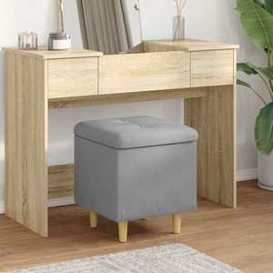 vidaXL Ottoman cu Depozitare Gri deschis 40 x 40 x 45 cm țesătură imagine