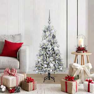 vidaXL Brad de Crăciun artificial cu ramuri articulare Alb 120 cm imagine