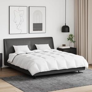 vidaXL Duvet de iarnă cu pernă 3 pcs Alb Pene de rață imagine