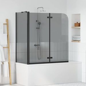 vidaXL Încărcare duș Negru 120 x 68 x 130 cm Sticlă ESG și aluminiu imagine