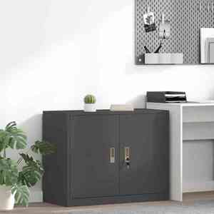 vidaXL Dulap de depozitare Negru 90 x 40 x 70 cm Oțel imagine