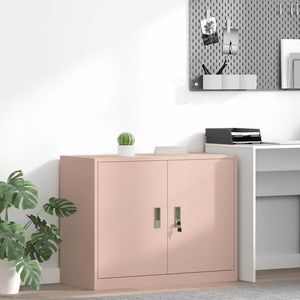 vidaXL Dulap de depozitare Roz 90 x 40 x 70 cm Oțel imagine