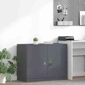 vidaXL Dulap de depozitare Antracit 90 x 40 x 70 cm Oțel imagine