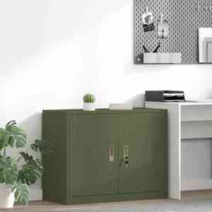 vidaXL Dulap de depozitare Verde măsliniu 90 x 40 x 70 cm Oțel imagine