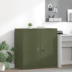 vidaXL Dulap de depozitare Verde măsliniu 90 x 40 x 90 cm Oțel imagine