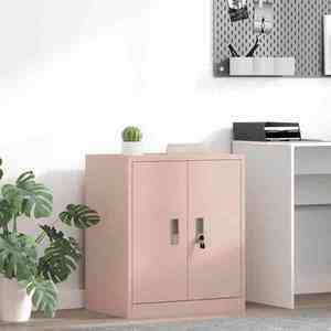 vidaXL Dulap de depozitare Roz 60 x 40 x 70 cm Oțel imagine