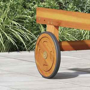 vidaXL Roți Spațiale cu roata 2 pcs Maro 20.5 x 20.5 x 2 cm imagine