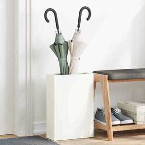 vidaXL Suport pentru umbrele Alb 28 x 12 x 41 cm Oțel imagine