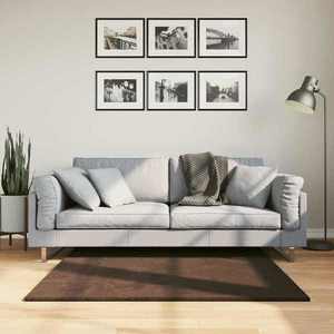 vidaXL Covor moale cu pile medie și spălabil HUARTE Maro 120 x 120 cm imagine