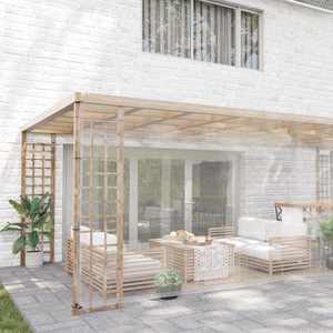 vidaXL Tarpolină Transparent 6 x 6 m PVC imagine