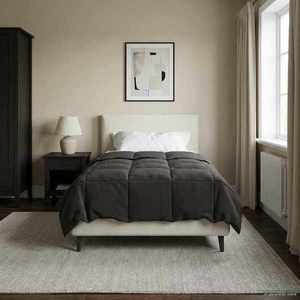 vidaXL Pilotă de vară Patos Antracit 135 x 220 cm Microfibră imagine