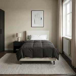 vidaXL Pilotă de vară Patos Antracit 140 x 220 cm Microfibră imagine