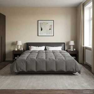 vidaXL Pilotă de vară Patos Gri deschis 200 x 200 cm Microfibră imagine