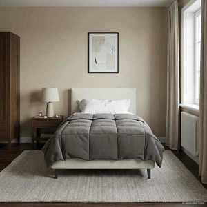 vidaXL Pilotă de vară Patos Gri deschis 135 x 220 cm Microfibră imagine