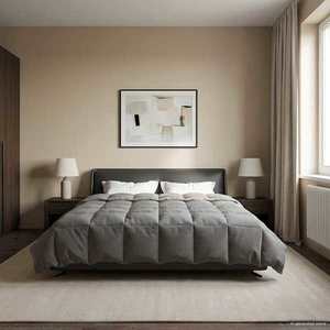 vidaXL Pilotă de vară Patos Gri deschis 240 x 260 cm Microfibră imagine