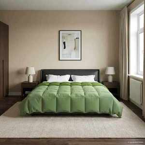 vidaXL Pilotă de vară Patos Verde 200 x 200 cm Microfibră imagine