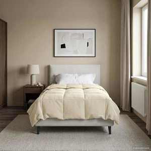 vidaXL Pilotă de vară Patos Crem 140 x 220 cm Microfibră imagine