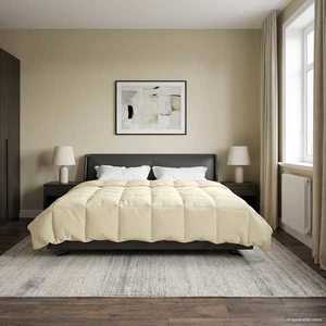 vidaXL Pilotă de vară Patos Crem 240 x 260 cm Microfibră imagine