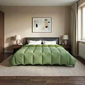 vidaXL Duvet complet pe tot parcursul anului Patos Verde 200 x 240 cm imagine