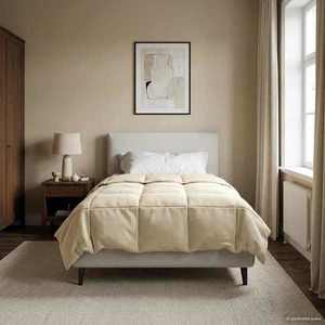 vidaXL Duvet complet pe tot parcursul anului Patos Crem 155 x 220 cm imagine