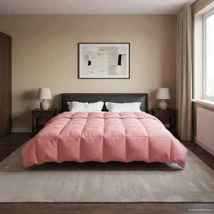 vidaXL Duvet de iarnă Patos Roz 200 x 240 cm Microfibră imagine