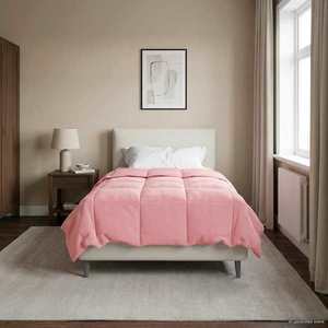 vidaXL Duvet de iarnă Patos Roz 140 x 220 cm Microfibră imagine