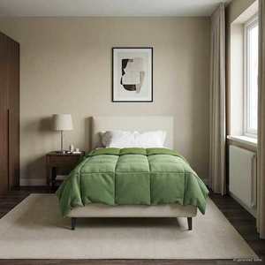 vidaXL Duvet de iarnă Patos Verde 155 x 200 cm Microfibră imagine