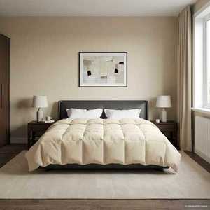 vidaXL Duvet de iarnă Patos Crem 200 x 200 cm Microfibră imagine