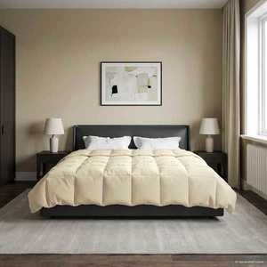 vidaXL Duvet de iarnă Patos Crem 220 x 260 cm Microfibră imagine