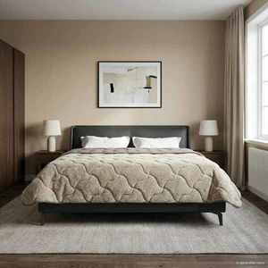 vidaXL Duvet complet pe tot parcursul anului Gri deschis 220 x 240 cm imagine