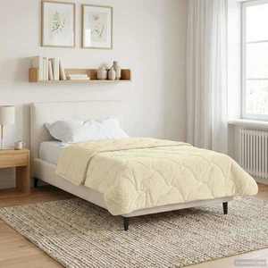 vidaXL Duvet complet pe tot parcursul anului Patos Crem 140 x 200 cm imagine