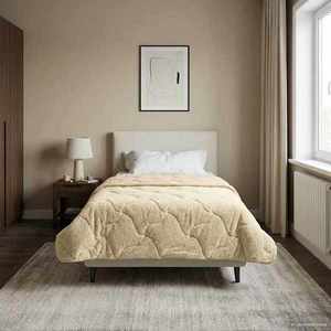 vidaXL Duvet complet pe tot parcursul anului Patos Crem 155 x 200 cm imagine