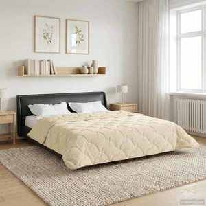 vidaXL Duvet complet pe tot parcursul anului Patos Crem 240 x 260 cm imagine