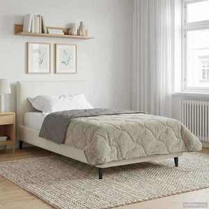 vidaXL Duvet de iarnă Patos Gri deschis 140 x 220 cm imagine