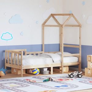 vidaXL Pat de zi cu acoperiș, 80x200 cm, lemn masiv de pin imagine