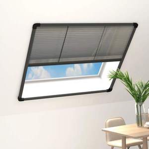vidaXL Ecran insecte pentru ferestre, antracit, 120x120 cm, aluminiu imagine