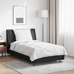 vidaXL Duvet pentru Toate Sezoanele cu pernă 2 pcs Alb Microfibră imagine