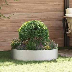 vidaXL Inele pentru vaze Argintiu 80 x 80 x 20 cm Oţel inoxidabil imagine