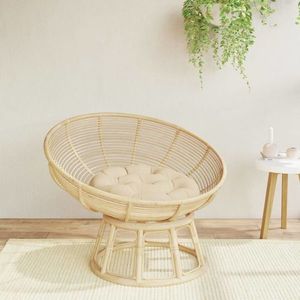 vidaXL Pernă rotundă bej, Ø 60 x11 cm, țesătură Oxford imagine