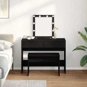 vidaXL Scaun de toaletă Stejar negru 70 x 35 x 45 cm Lemn compozit imagine