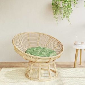 vidaXL Pernă rotundă, model frunze, Ø 60 x 11 cm, țesătură Oxford imagine