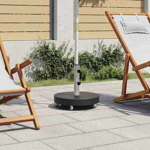 vidaXL Suport umbrelă de soare, negru, 30 kg, granit, rotund imagine