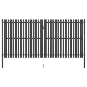 vidaXL Poartă de grădină din oțel, 400x175 cm, antracit imagine