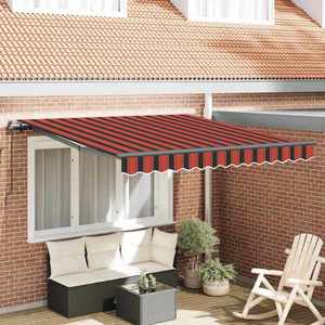 vidaXL Cortina Retractabilă Manual portocaliu și maro 300 x 250 cm imagine