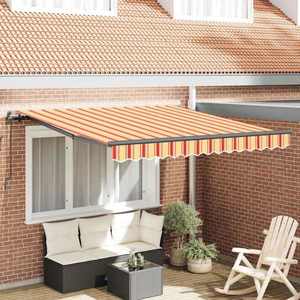 vidaXL Cortina Retractabilă Manual Galben și portocalie 350 x 250 cm imagine