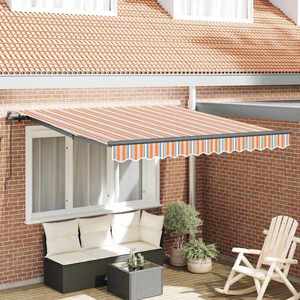 vidaXL Cortina Retractabilă Multicolour 350 x 250 cm Poliester și oțel imagine