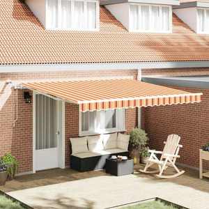 vidaXL Cortina Retractabilă Galben și portocalie 400 × 350 cm imagine
